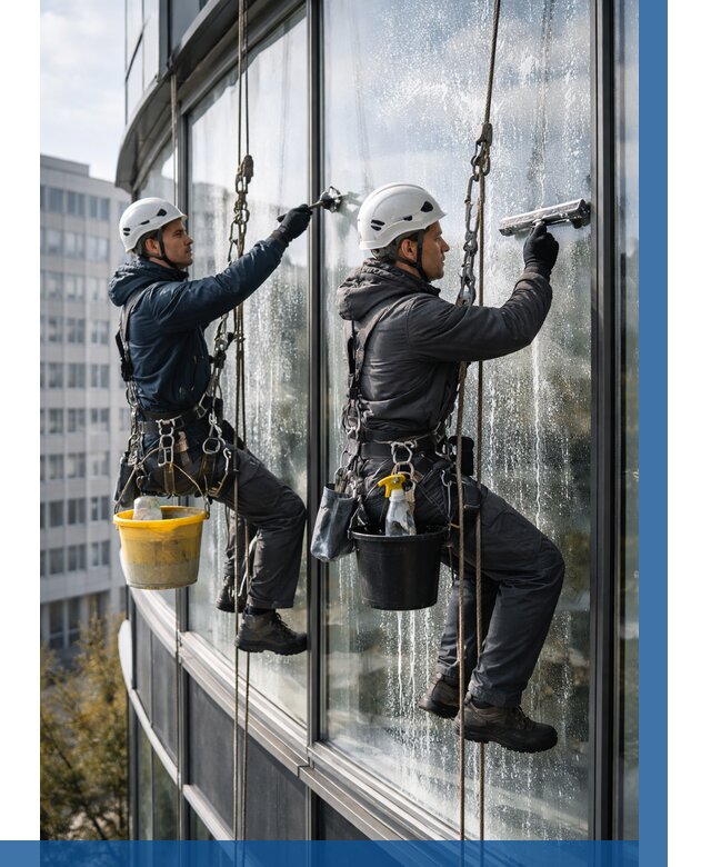 Мойка панорамных окон в Новокуйбышевске от 358 р. заказать у ВЫСОТНИК-Нвб