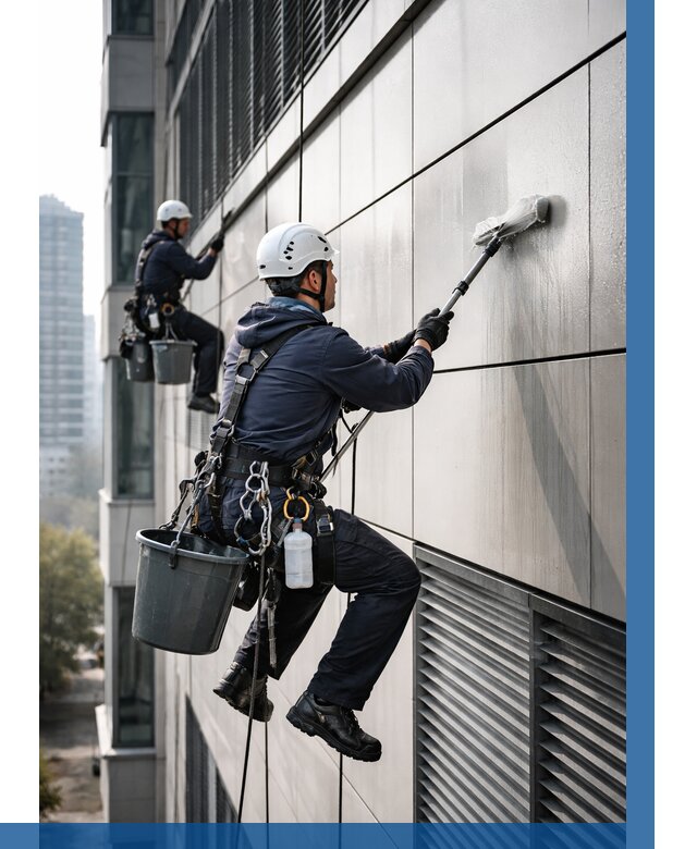 Мойка вентилируемого фасада в Новокуйбышевске от 256 р. | ВЫСОТНИК-Нвб