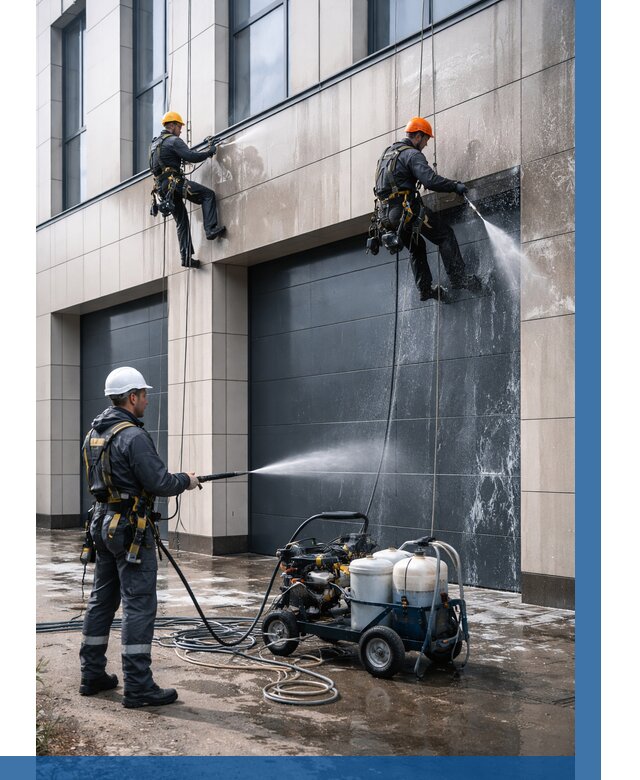 Послестроительная мойка фасада в Новокуйбышевске от 307 р. | ВЫСОТНИК-Нвб