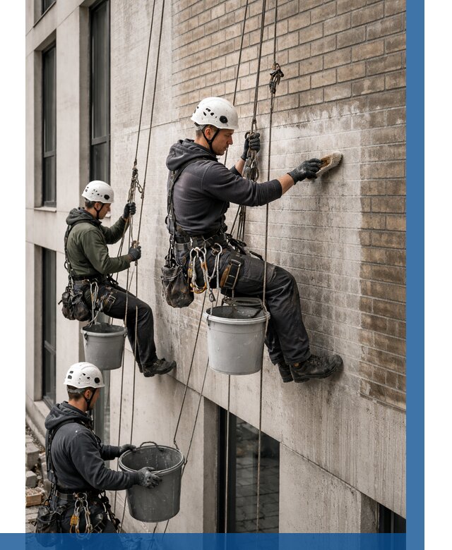 Удаление высолов с фасада в Новокуйбышевске от 256 р. | ВЫСОТНИК-Нвб