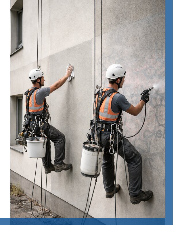 Антиграффити покрытие фасада в Новокуйбышевске от 615 р. | ВЫСОТНИК-Нвб