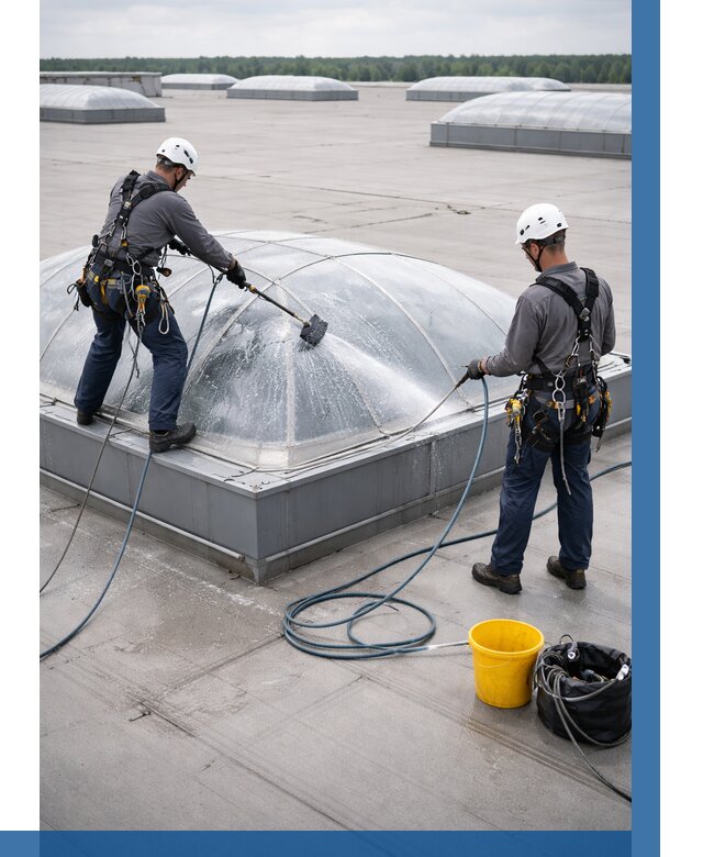 Мойка зенитных фонарей в Новокуйбышевске, заказать от 4609 р. | ВЫСОТНИК-Нвб