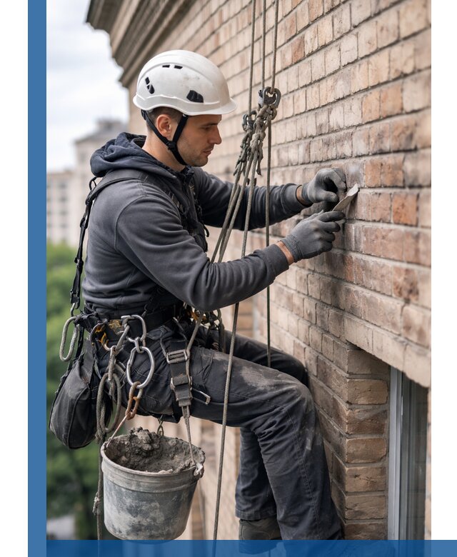 Качественный ремонт кирпичной кладки фасада в Новокуйбышевске с гарантией