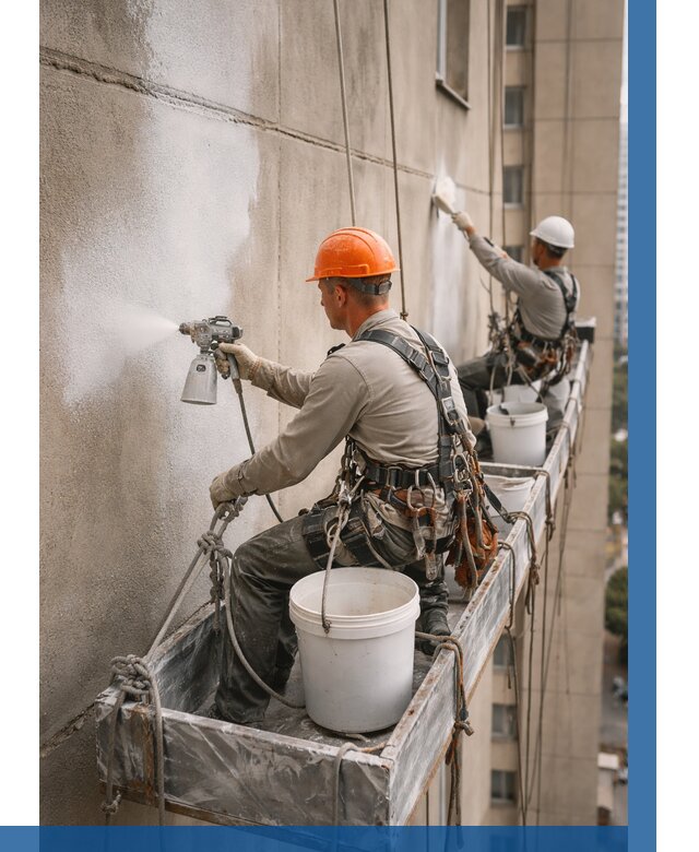 Грунтовка фасада на высоте в Новокуйбышевске от 123 р. | ВЫСОТНИК-Нвб