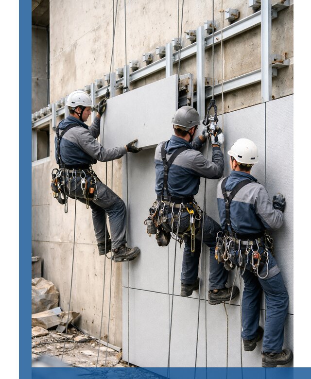 Монтаж вентилируемого фасада в Новокуйбышевске под ключ с гарантией качества
