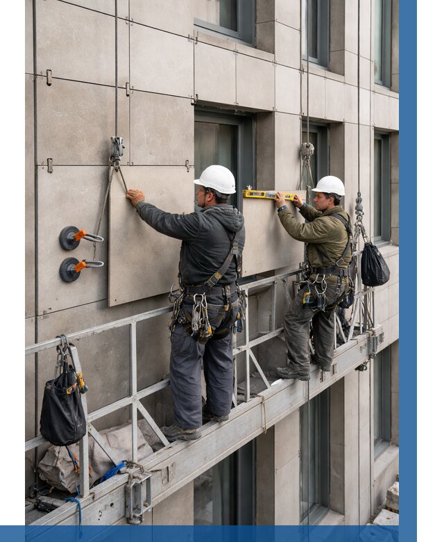 Монтаж керамогранита на фасад в Новокуйбышевске от 2561 р. | ВЫСОТНИК-Нвб