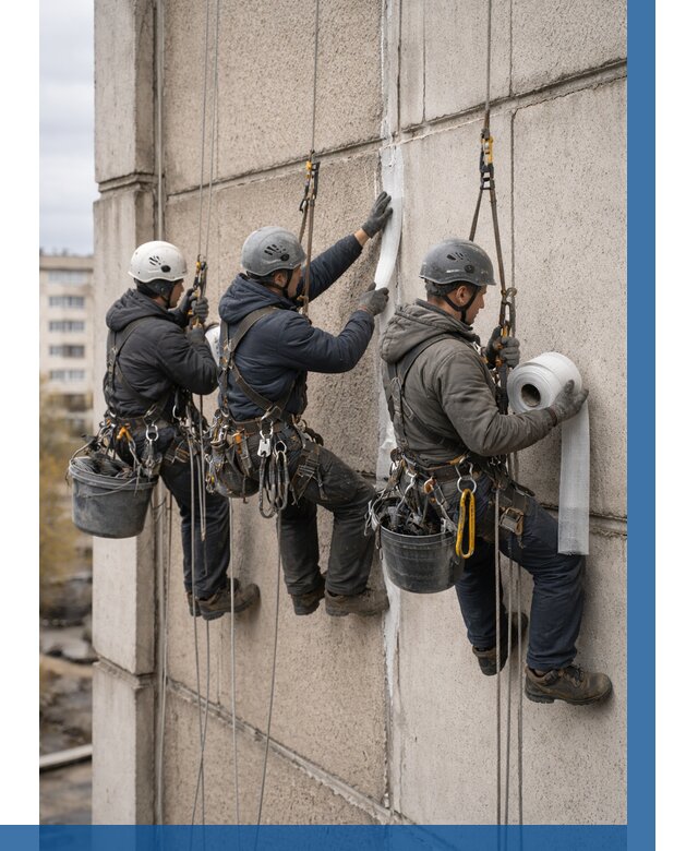 Ремонт межпанельных швов в Новокуйбышевске от 768 р. | ВЫСОТНИК-Нвб