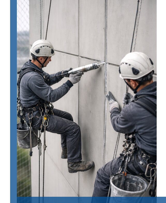 Первичная герметизация швов фасадов и кровель в Новокуйбышевске