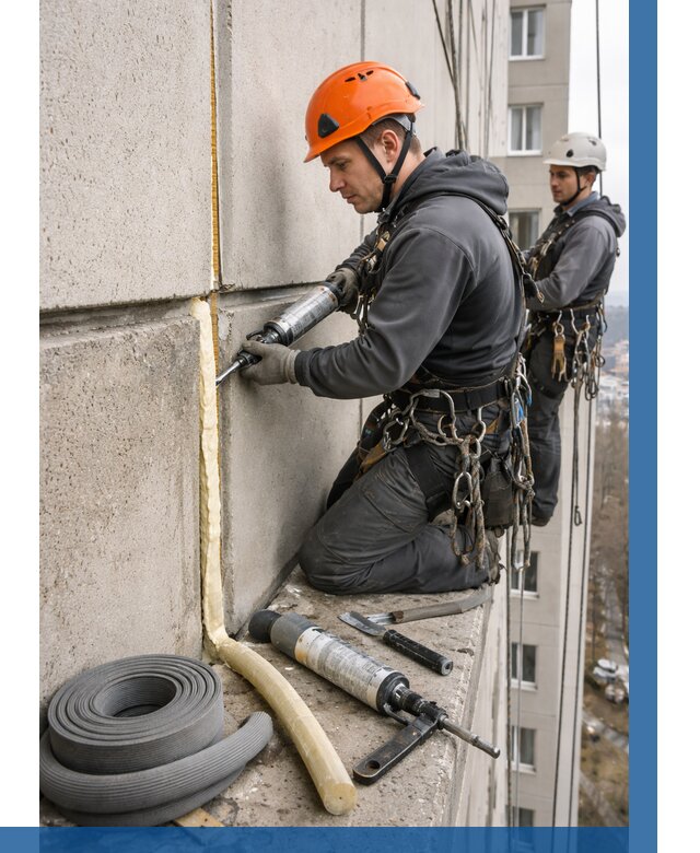 Теплый шов межпанельные швы в Новокуйбышевске от 717 р. | ВЫСОТНИК-Нвб