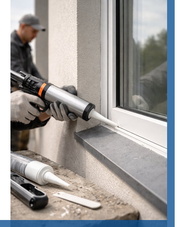 Герметизация монтажных швов окон в Новокуйбышевске от 666 р. | ВЫСОТНИК-Нвб