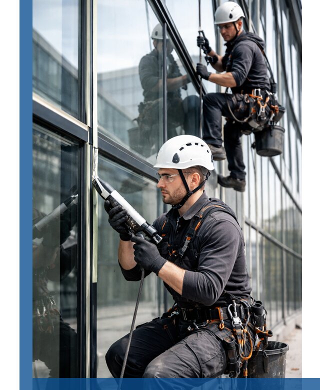 Герметизация витражных швов в Новокуйбышевске для зданий и фасадов