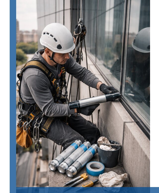 Герметизация стыков витража в Новокуйбышевске для герметичных фасадов