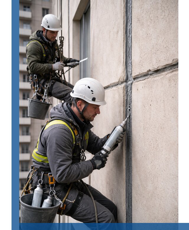 Герметизация деформационных швов фасада в Новокуйбышевске качественно