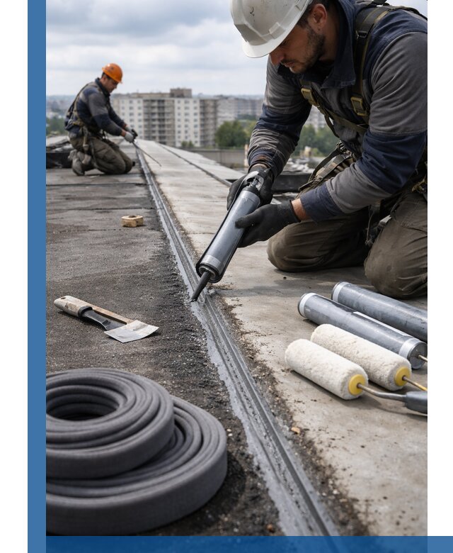 Герметизация швов кровли в Новокуйбышевске с гарантией герметичности