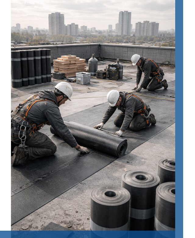 Монтаж мягкой кровли под ключ в Новокуйбышевске от 461 р. | ВЫСОТНИК-Нвб