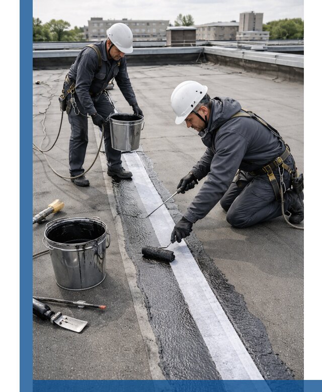 Гидроизоляция кровли мастикой в Новокуйбышевске надежная защита