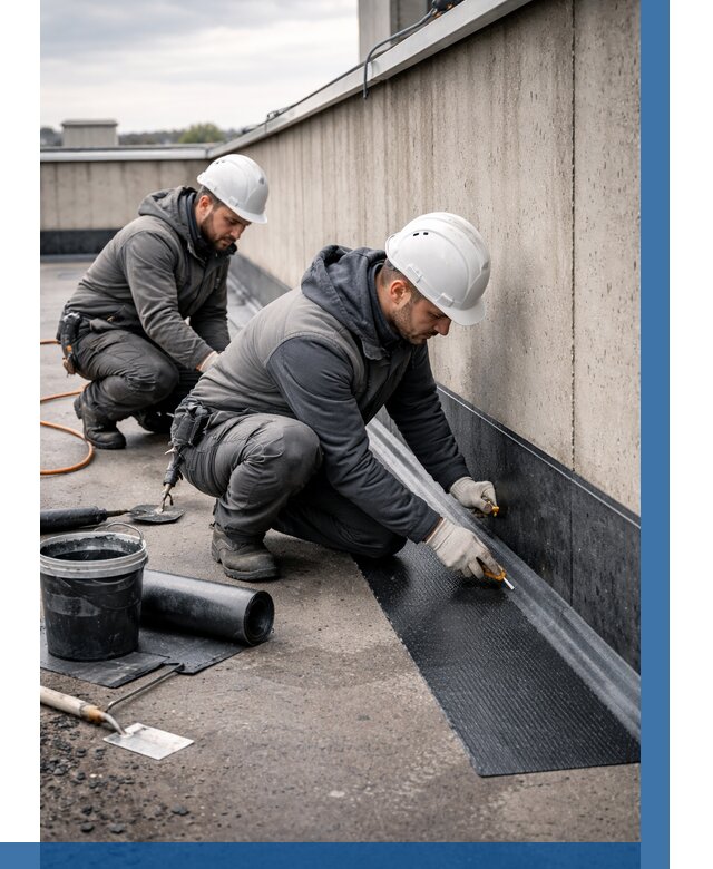 Гидроизоляция примыканий на кровле в Новокуйбышевске от 922 р. | ВЫСОТНИК-Нвб