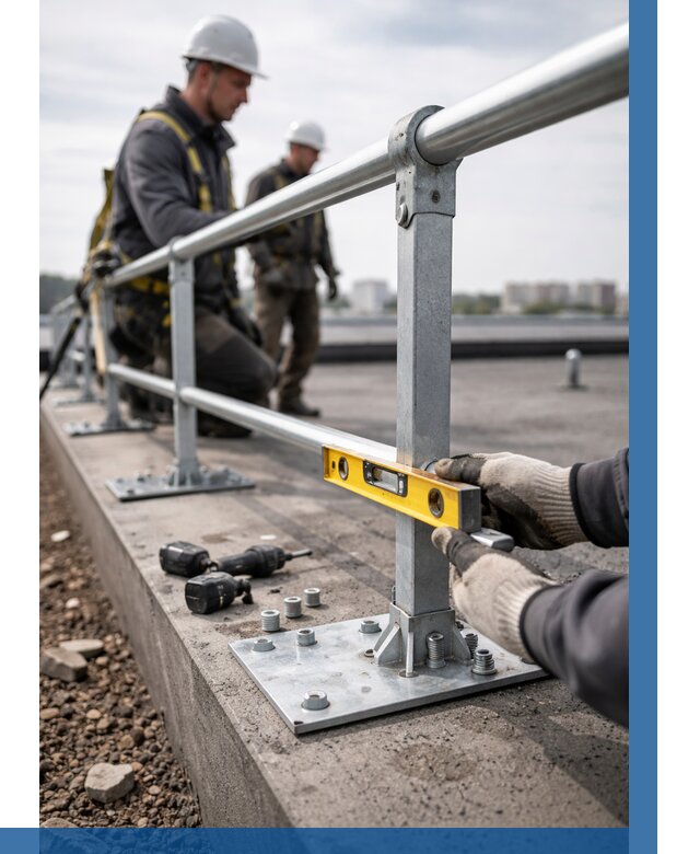 Монтаж кровельного ограждения в Новокуйбышевске от 1229 р. | ВЫСОТНИК-Нвб