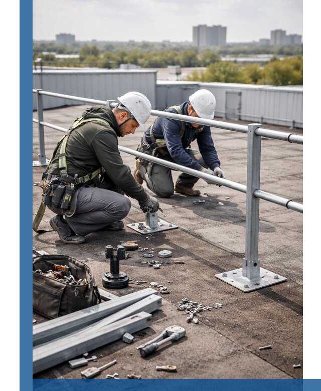 Монтаж кровельного ограждения в Новокуйбышевске под ключ с гарантией