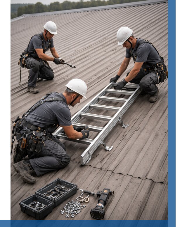 Монтаж кровельной лестницы в Новокуйбышевске от 4609 р. | ВЫСОТНИК-Нвб