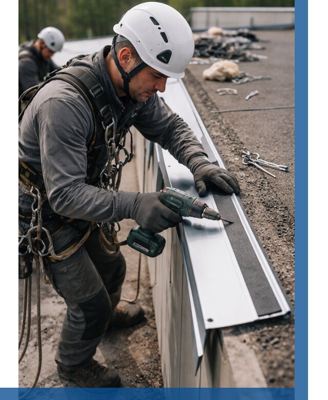 Монтаж капельника на кровле в Новокуйбышевске от 307 р. | ВЫСОТНИК-Нвб