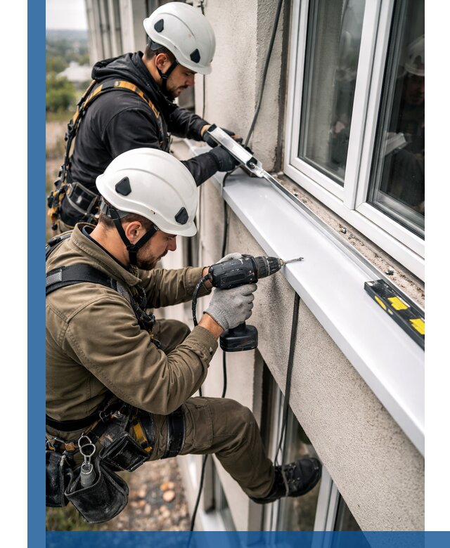 Профессиональный монтаж оконных отливов и отведения воды в Новокуйбышевске