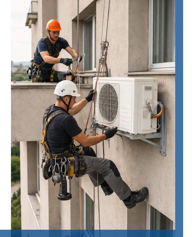 Монтаж внешнего блока кондиционера в Новокуйбышевске от 6657 р. | ВЫСОТНИК-Нвб