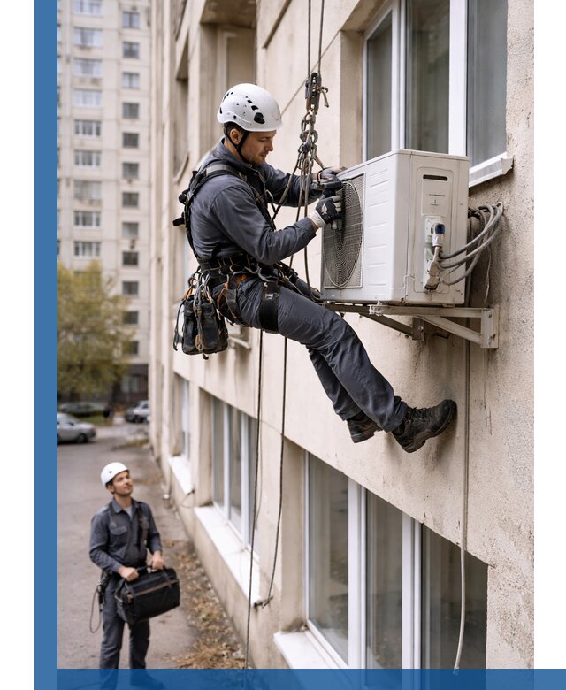 Демонтаж внешнего блока кондиционера в Новокуйбышевске профессионально