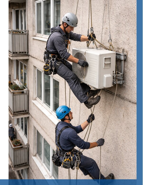 Перенос внешнего блока кондиционера в Новокуйбышевске от 9218 р.| ВЫСОТНИК-Нвб