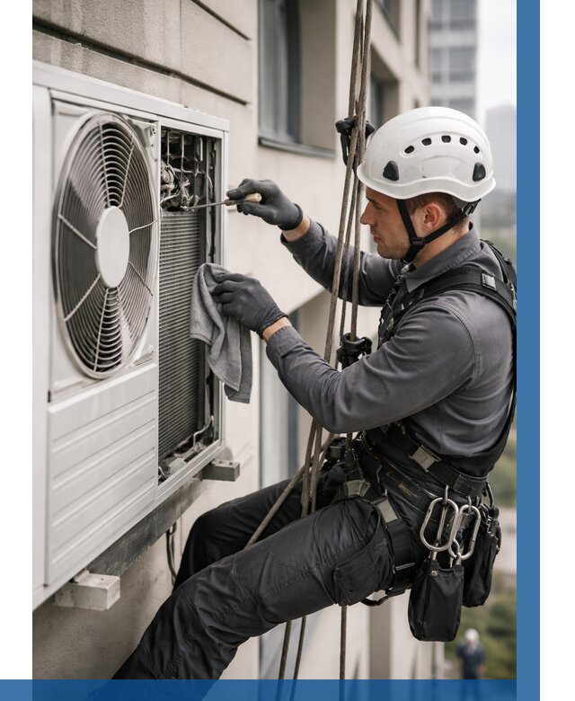 Обслуживание внешнего блока кондиционера в Новокуйбышевске от 2765 р.ВЫСОТНИК-Нвб