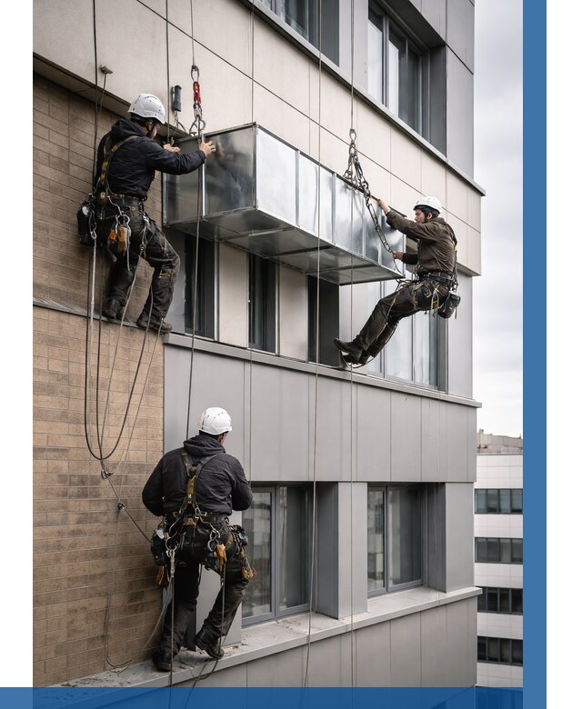 Монтаж воздуховодов на фасаде в Новокуйбышевске от 1536 р. | ВЫСОТНИК-Нвб