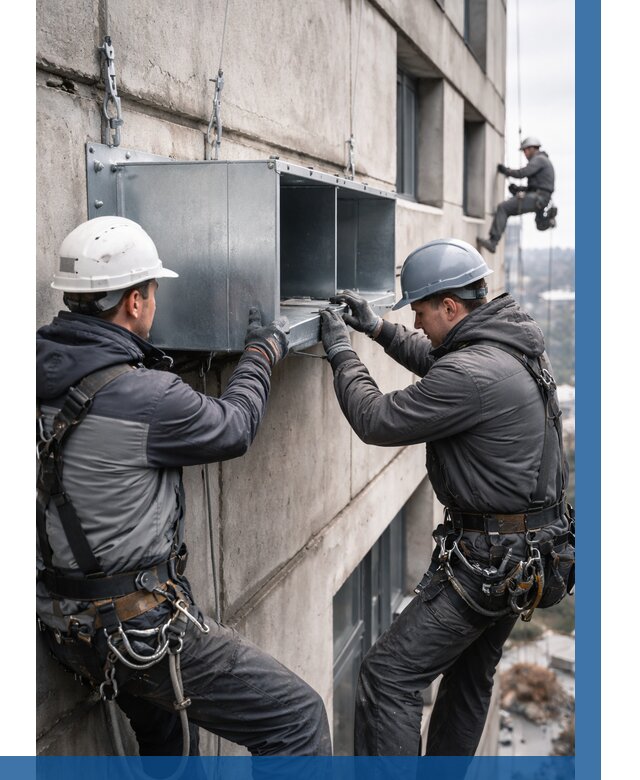 Монтаж вентиляционных коробов в Новокуйбышевске от 3073 р. | ВЫСОТНИК-Нвб