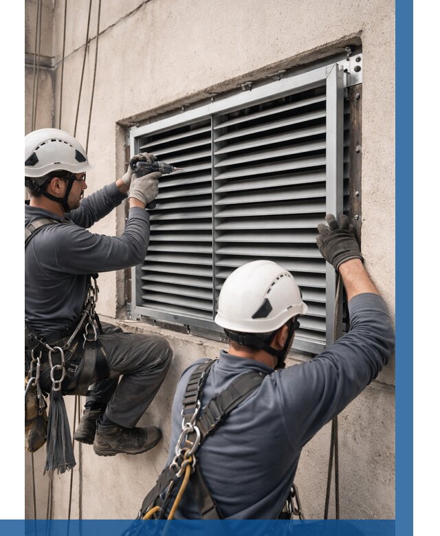 Монтаж вентиляционных решеток в Новокуйбышевске от 4609 р. | ВЫСОТНИК-Нвб