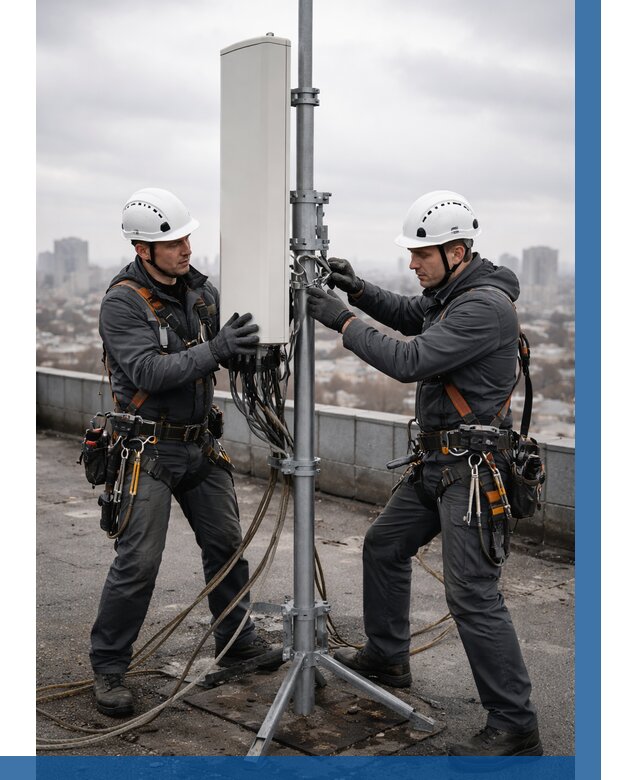 Монтаж антенн связи на крыше в Новокуйбышевске от 8706 р. | ВЫСОТНИК-Нвб