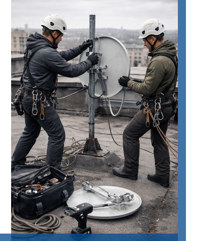 Демонтаж антенн на крыше в Новокуйбышевске от 4609 р. | ВЫСОТНИК-Нвб