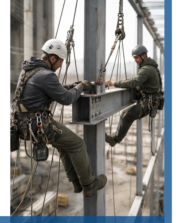 Монтаж металлоконструкций на высоте в Новокуйбышевске от 3585 р. | ВЫСОТНИК-Нвб