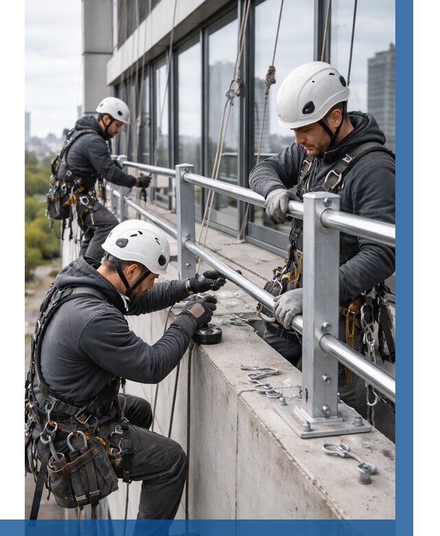 Монтаж ограждений на высоте в Новокуйбышевске, от 1229 р. | ВЫСОТНИК-Нвб