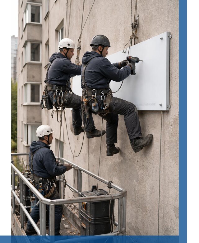 Монтаж табличек и указателей в Новокуйбышевске от 3585 р. | ВЫСОТНИК-Нвб