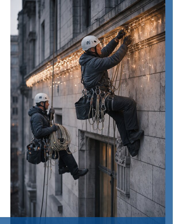 Монтаж новогодней иллюминации в Новокуйбышевске от 8706 р. | ВЫСОТНИК-Нвб