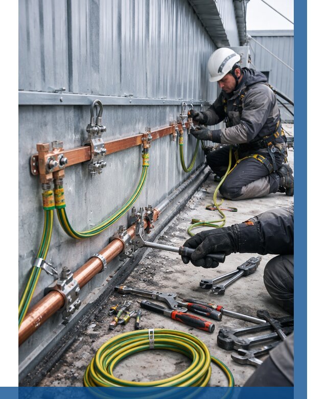 Монтаж заземления здания в Новокуйбышевске от 25605 р. | ВЫСОТНИК-Нвб