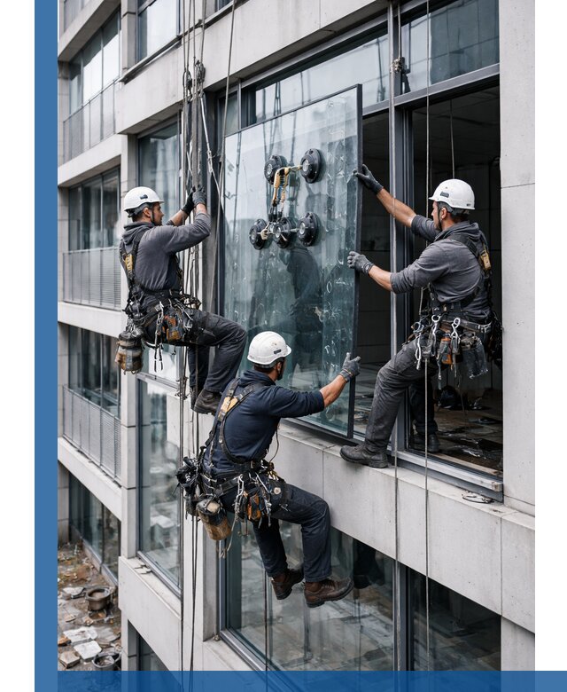 Фасадное остекление и монтаж витражей зданий в Новокуйбышевске под ключ