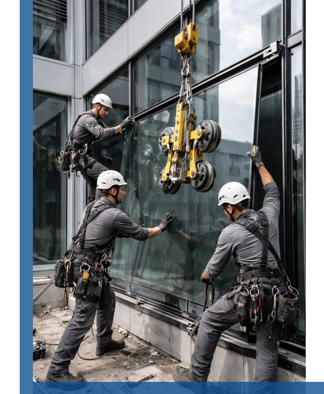 Структурное остекление фасадов в Новокуйбышевске монтаж и обслуживание