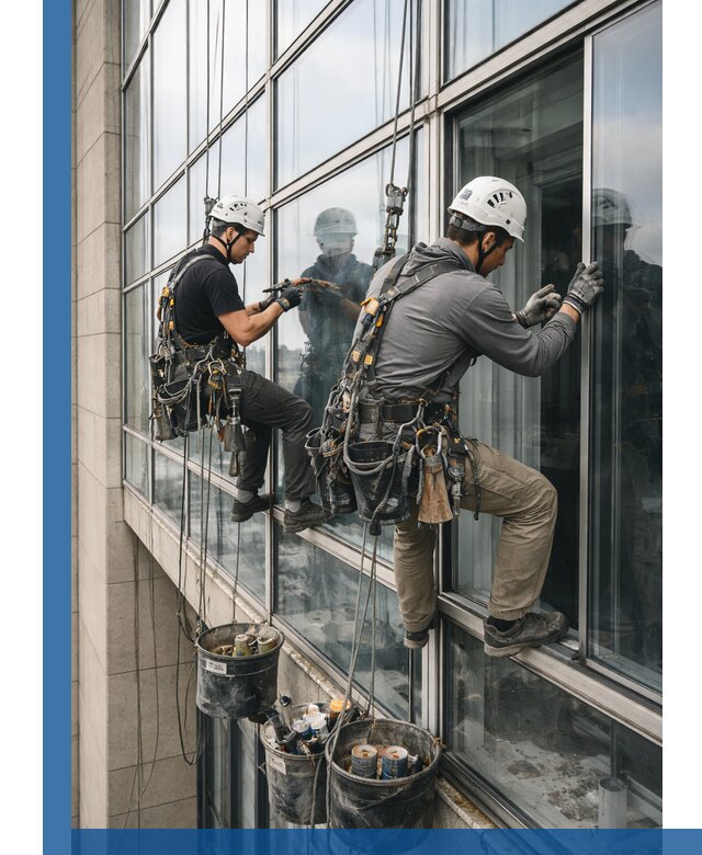 Ремонт витражных конструкций и фасадного остекления в Новокуйбышевске