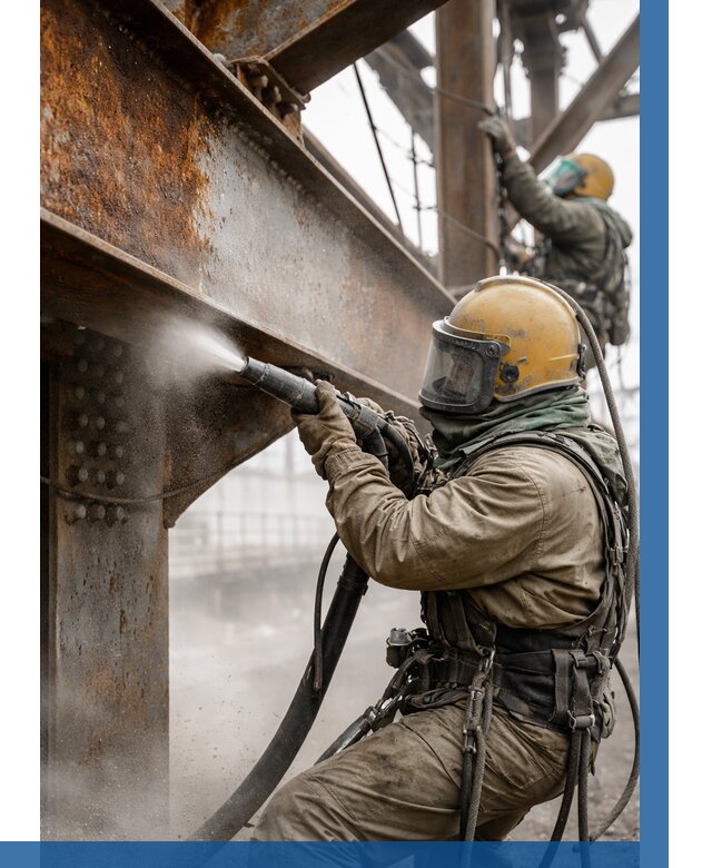 Пескоструйная очистка металлоконструкций в Новокуйбышевске по 615 р.  ВЫСОТНИК-Нвб