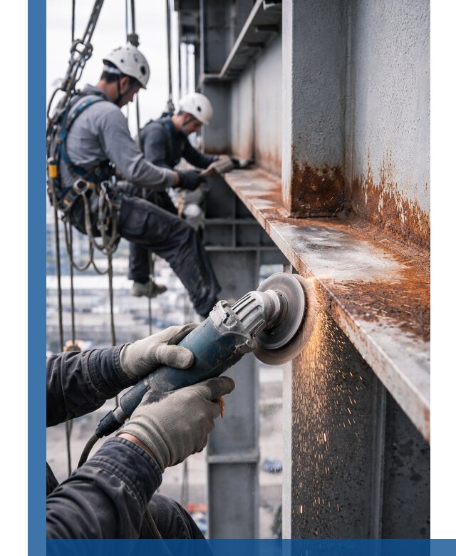 Зачистка металла от ржавчины и подготовка поверхностей в Новокуйбышевске