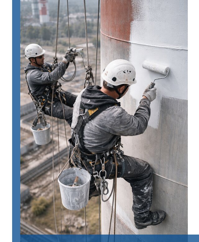 Покраска дымовых труб в Новокуйбышевске: антикоррозийная защита и восстановление
