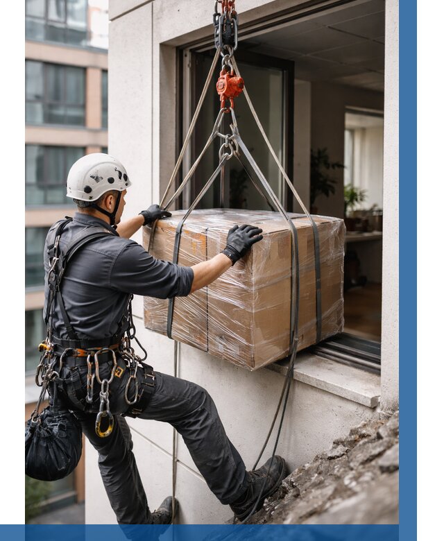 Подъем груза через окно в Новокуйбышевске от 4609 р. | ВЫСОТНИК-Нвб