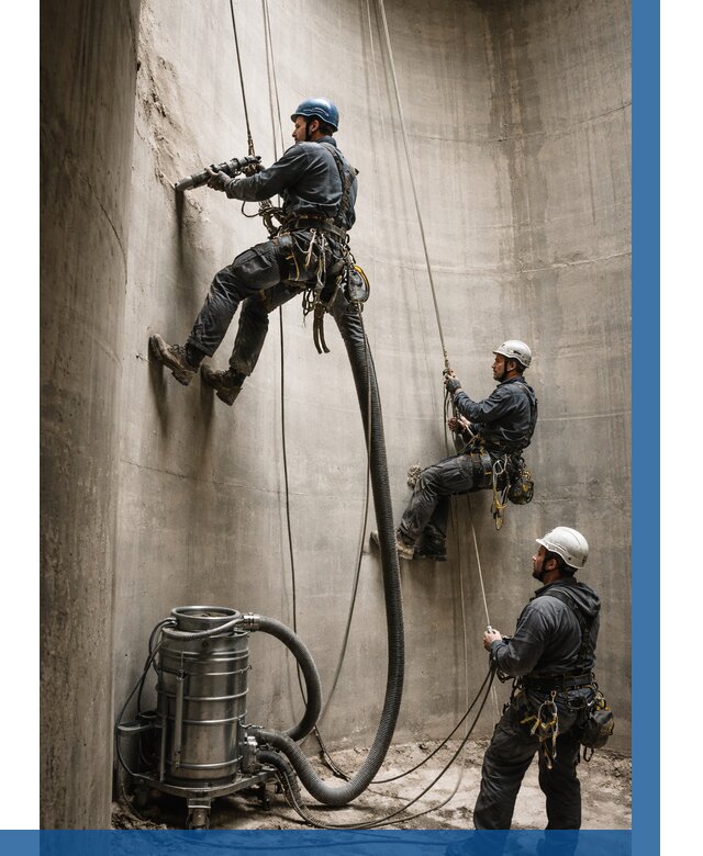 Зачистка силосов в Новокуйбышевске от 4609 р. Договор и смета ВЫСОТНИК-Нвб