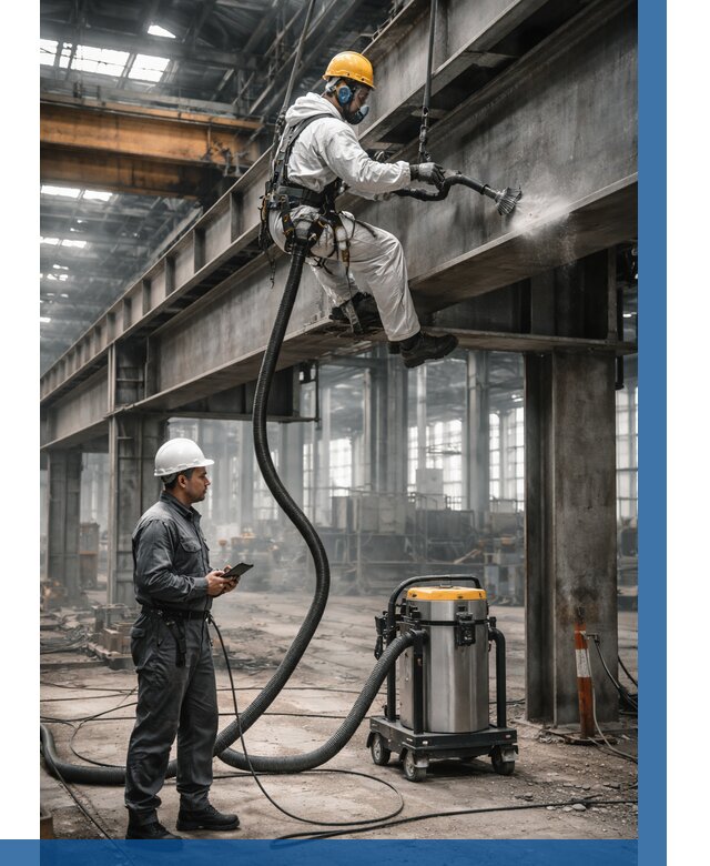 Обеспыливание конструкций в цехе в Новокуйбышевске от 4302 р. | ВЫСОТНИК-Нвб