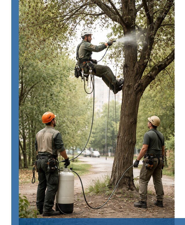 Обработка деревьев от вредителей в Новокуйбышевске профессиональная защита